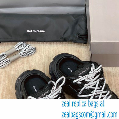 Balenciaga Nylon and mesh cloth Trackmules shoes in Black Bs001 - Click Image to Close