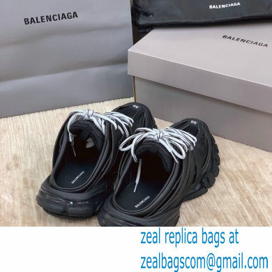 Balenciaga Nylon and mesh cloth Trackmules shoes in Black Bs001 - Click Image to Close