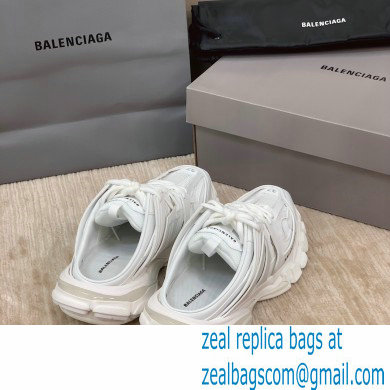 Balenciaga Nylon and mesh cloth Trackmules shoes in White Bs001 - Click Image to Close