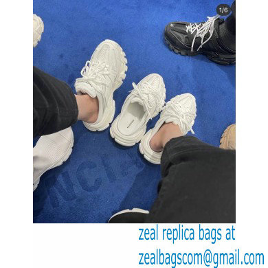 Balenciaga Track Mules White in Mesh and Nylon 2021 - Click Image to Close