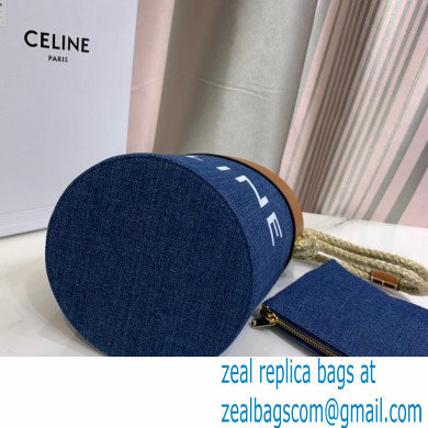 Celine CanvasBUCKET CORDEBucket Bag Blue 2021