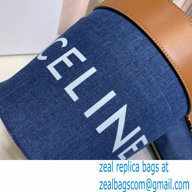 Celine CanvasBUCKET CORDEBucket Bag Blue 2021