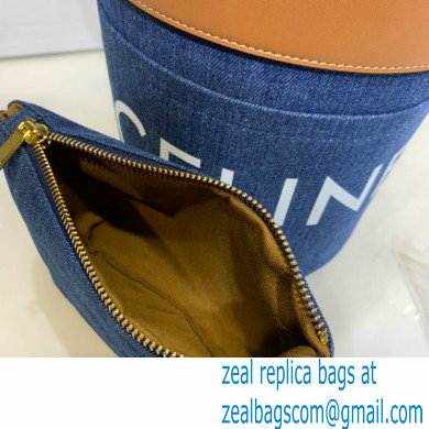 Celine CanvasBUCKET CORDEBucket Bag Blue 2021