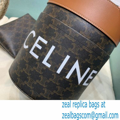 Celine CanvasBUCKET CORDEBucket Bag Brown 2021 - Click Image to Close