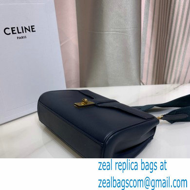 Celine Cowhide TEEN SOFT 16 Messenger Bag in Navy Blue 2021 - Click Image to Close