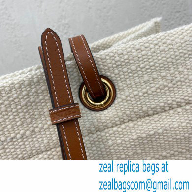 Celine Squared Cabas Tote Bag in Plein soleil Textile and Calfskin Black 2021