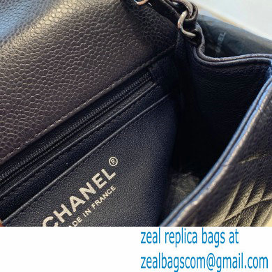Chanel Calfskin Silver Chain Classic Flap Bag in BlackA011152 2021