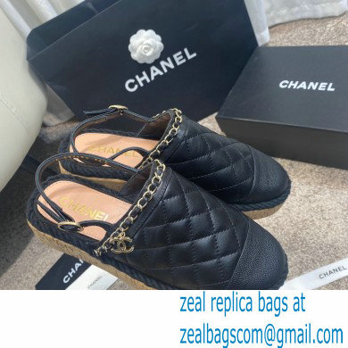 Chanel sheepskin/canvas Fisherman Sandals in Black Cs008 2021