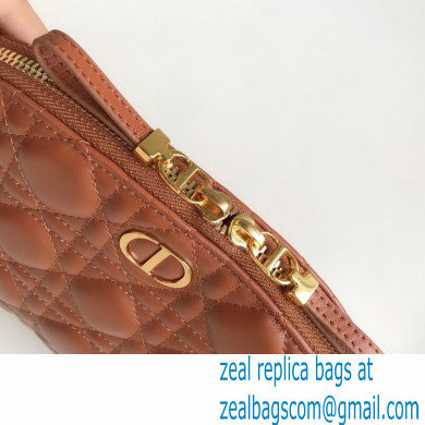 Dior Caro Beauty Pouch Bag in Cannage LambskinCaramel 2021 - Click Image to Close