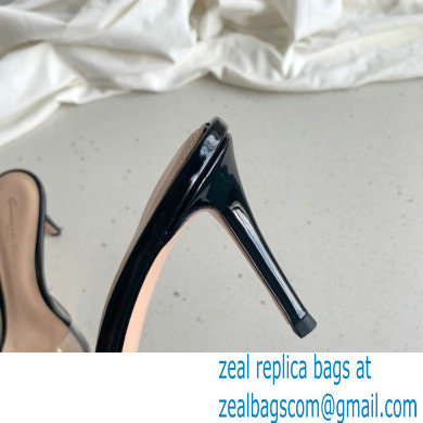 Gianvito Rossi Heel 10cm PVC Elle Mules Transparent Black