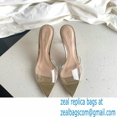 Gianvito Rossi Heel 10cm PVC Elle Mules Transparent Gold