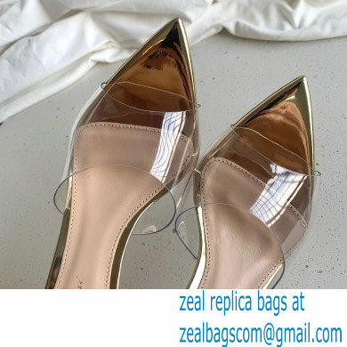 Gianvito Rossi Heel 10cm PVC Elle Mules Transparent Gold