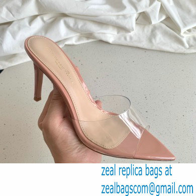 Gianvito Rossi Heel 10cm PVC Elle Mules Transparent Nude Pink