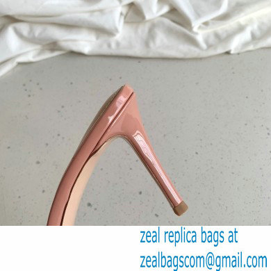 Gianvito Rossi Heel 10cm PVC Elle Mules Transparent Nude Pink - Click Image to Close