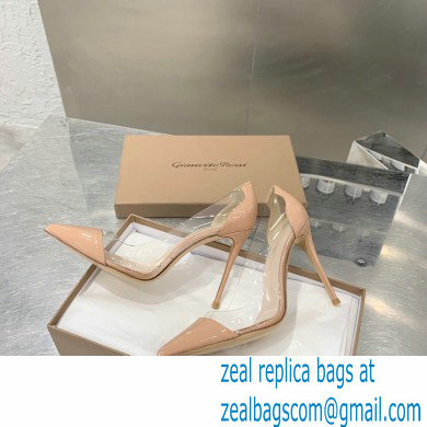 Gianvito Rossi Heel 10cm Plexi Pumps Patent Nude