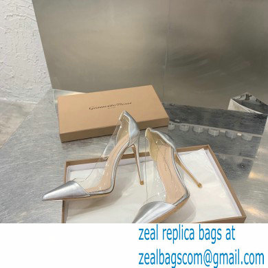 Gianvito Rossi Heel 10cm Plexi Pumps Silver