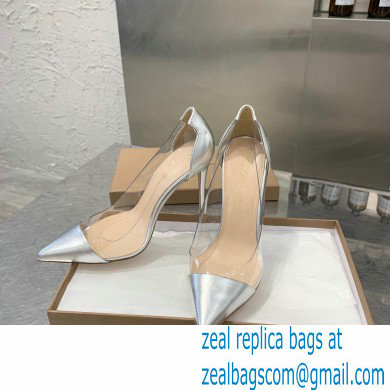 Gianvito Rossi Heel 10cm Plexi Pumps Silver