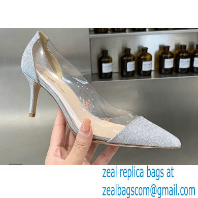 Gianvito Rossi Heel 7cm Plexi Pumps Glitter Silver