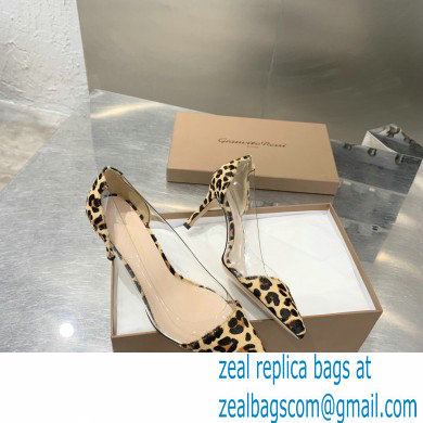 Gianvito Rossi Heel 7cm Plexi Pumps Leopard Print - Click Image to Close