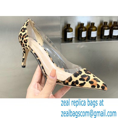 Gianvito Rossi Heel 7cm Plexi Pumps Leopard Print - Click Image to Close