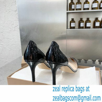 Gianvito Rossi Heel 7cm Plexi Pumps Patent Black