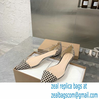 Gianvito Rossi Plexi Ballet Flats Houndstooth