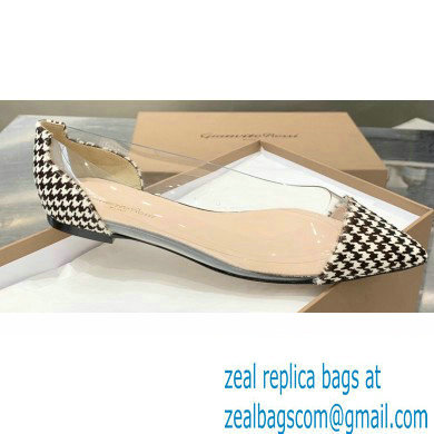 Gianvito Rossi Plexi Ballet Flats Houndstooth - Click Image to Close