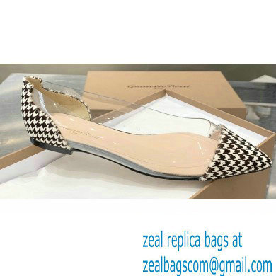 Gianvito Rossi Plexi Ballet Flats Houndstooth