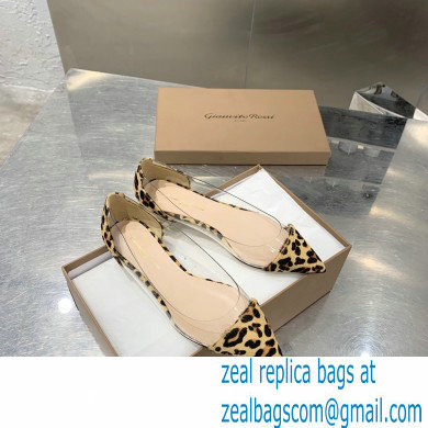 Gianvito Rossi Plexi Ballet Flats Leopard Print