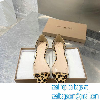 Gianvito Rossi Plexi Ballet Flats Leopard Print