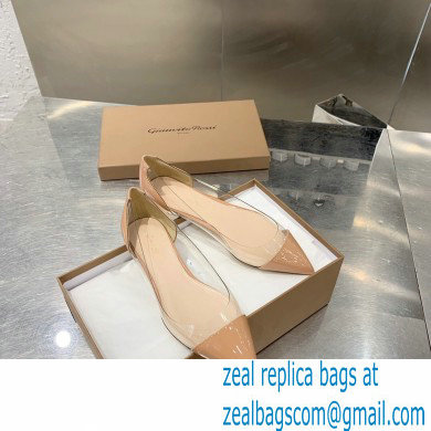 Gianvito Rossi Plexi Ballet Flats Patent Nude - Click Image to Close