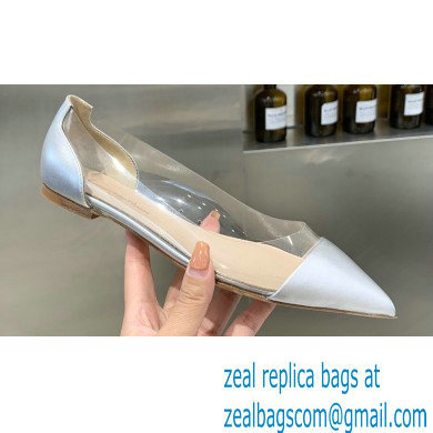 Gianvito Rossi Plexi Ballet Flats Silver