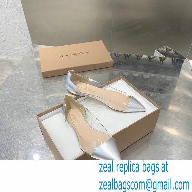 Gianvito Rossi Plexi Ballet Flats Silver