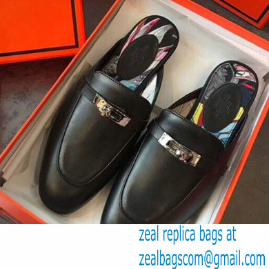 Hermes Calfskin Kelly shoe buckle Mules shoes Her007 2021 - Click Image to Close