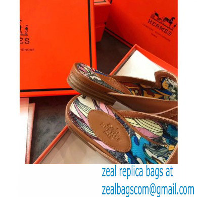 Hermes Calfskin Kelly shoe buckle Mules shoes in Brown Her012 2021