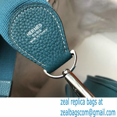 Hermes Togo Leather Evelyne III PM Bag denim blue - Click Image to Close