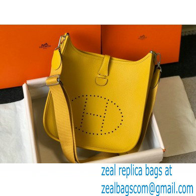 Hermes Togo Leather Evelyne III PM Bag yellow - Click Image to Close