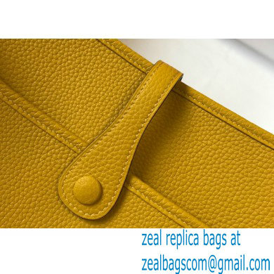 Hermes Togo Leather Evelyne III PM Bag yellow