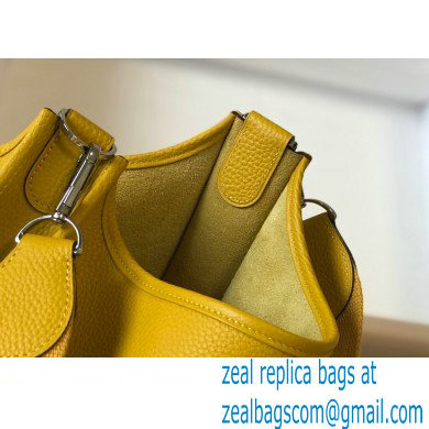 Hermes Togo Leather Evelyne III PM Bag yellow