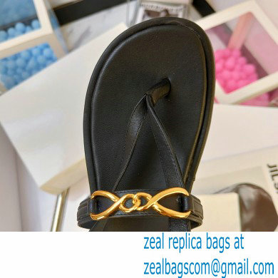 JW Anderson Chain Leather Strap Flatform Sandals Black 2021 - Click Image to Close