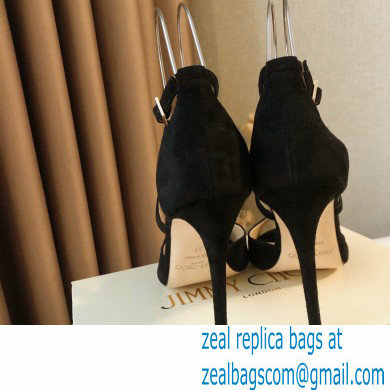 Jimmy Choo Heel 10.5cm EMSY Sandals Suede Black 2021