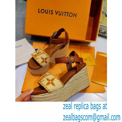 Louis Vuitton Monogram StarboardWedge Sandals Ls007 2021