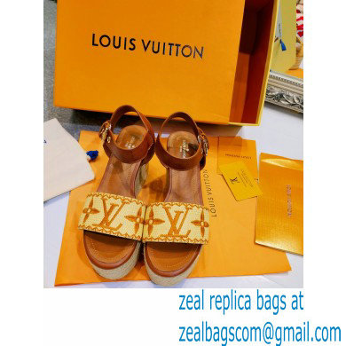 Louis Vuitton Monogram StarboardWedge Sandals Ls007 2021