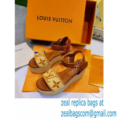 Louis Vuitton Monogram StarboardWedge Sandals Ls007 2021