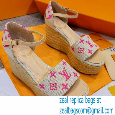 Louis Vuitton Monogram canvas StarboardWedge Sandals Ls001 2021 - Click Image to Close