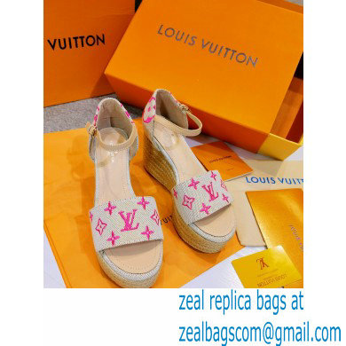 Louis Vuitton Monogram canvas StarboardWedge Sandals Ls001 2021 - Click Image to Close