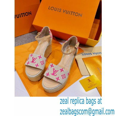 Louis Vuitton Monogram canvas StarboardWedge Sandals Ls001 2021 - Click Image to Close