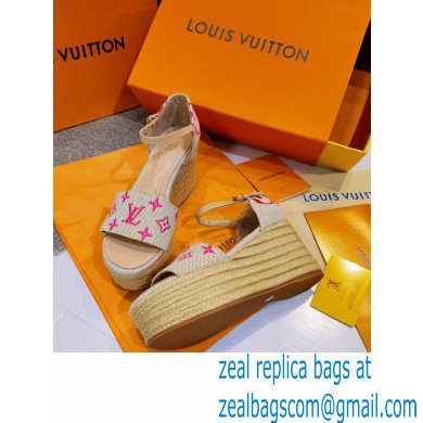 Louis Vuitton Monogram canvas StarboardWedge Sandals Ls001 2021 - Click Image to Close