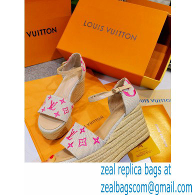 Louis Vuitton Monogram canvas StarboardWedge Sandals Ls001 2021