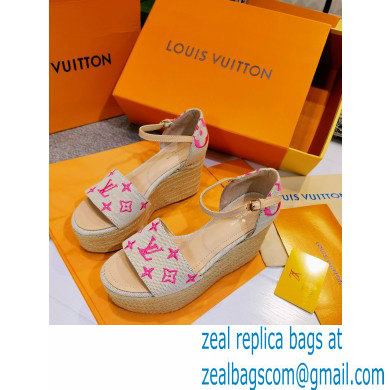 Louis Vuitton Monogram canvas StarboardWedge Sandals Ls001 2021